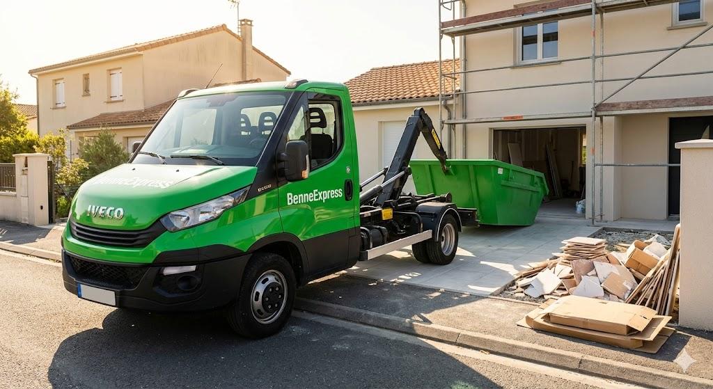 Location de benne pour particulier à Blanquefort : évacuez plâtre, carrelage et cartons après rénovation