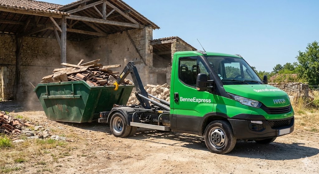 Location de benne à Saint-Médard-en-Jalles : Évacuation d'une vieille grange simplifiée